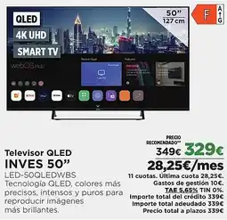 El Corte Inglés INVES Televisor QLED 50" oferta
