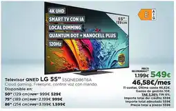 El Corte Inglés QNED Televisor LG 55” 55QNED86T6A oferta
