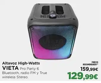 El Corte Inglés VIETA Altavoz High-Watts oferta