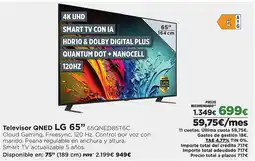 El Corte Inglés LG Televisor QNED 65" oferta
