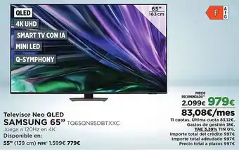 El Corte Inglés SAMSUNG Televisor Neo QLED 65" oferta