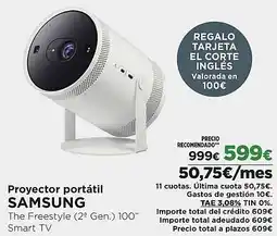 El Corte Inglés SAMSUNG Proyector portátil oferta