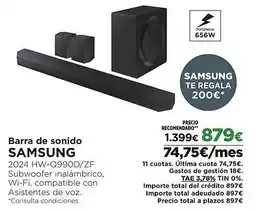El Corte Inglés SAMSUNG Barra de sonido oferta