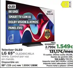 El Corte Inglés LG Televisor OLED oferta