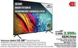 El Corte Inglés LG 98" Televisor QNED oferta