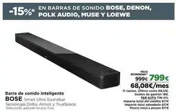 El Corte Inglés BOSE Barra de sonido inteligente oferta