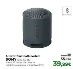 El Corte Inglés SONY Altavoz Bluetooth portátil oferta