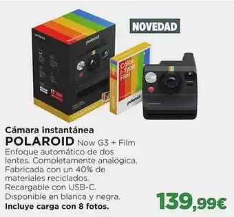 El Corte Inglés POLAROID Cámara instantánea oferta