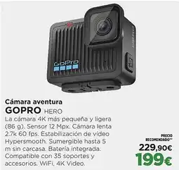 El Corte Inglés GOPRO Cámara aventura oferta