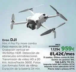 El Corte Inglés Dron DJI oferta