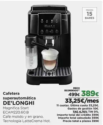 El Corte Inglés DE'LONGHI Cafetera superautomática oferta