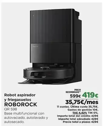 El Corte Inglés ROBOROCK Robot aspirador y friegasuelos oferta