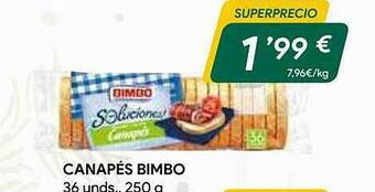 Masymas Canapés Bimbo oferta