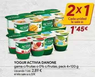 Minymas Danone - yogur activia oferta