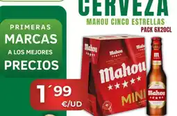 Quality Supermercados Mahou - cerveza cinco estrellas pack 6x oferta