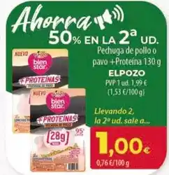Spar Tenerife Elpozo - pechuga de pollo o pavo + proteína oferta