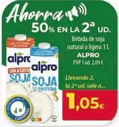 Spar Tenerife Alpro - bebida de soja natural o ligera oferta