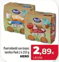 Spar Tenerife Hero - puré infantil con trozos tarritos pack oferta