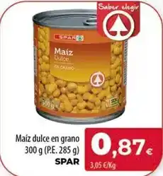 Spar Tenerife Spar - maiz dulce en grano oferta