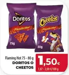 Spar Tenerife Doritos - flaming hot 75 oferta