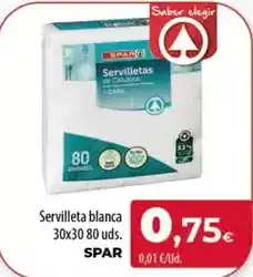 Spar Tenerife Spar - servilleta blanca oferta