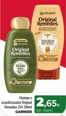 Spar Tenerife Garnier - champu o acondicionador original remedies oferta
