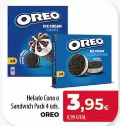 SPAR Lanzarote Oreo - helado cono o sandwich oferta