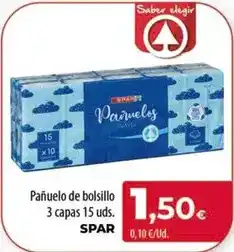 SPAR Lanzarote Spar - panuelo de bolsillo 3 capas 15 uds oferta