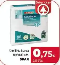 SPAR Lanzarote Spar - servilleta blanca oferta