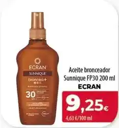 SPAR Lanzarote Ecran - aceite bronceador sunnique fp30 oferta