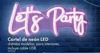 TEDi Cartel de neon led oferta