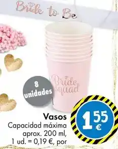 TEDi Vasos capacidad maxima oferta