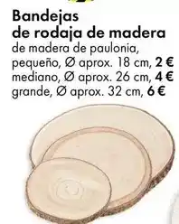 TEDi Bandejas de rodaja de madera oferta