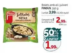 Condis Findus - bolets amb all i julivert oferta