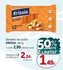 Condis Krissia - barretes de surimi oferta