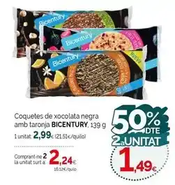 Condis Bicentury - coquetes de xocolata negra amb taronja oferta