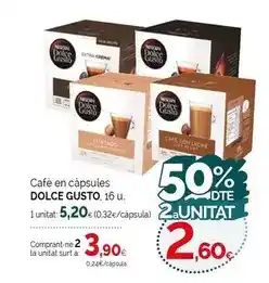Condis Dolce gusto - cafe en capsules oferta