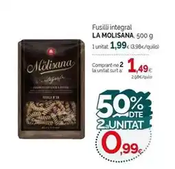 Condis La molisana - fusilli integral oferta