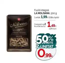 Condis La molisana - fusilli integral oferta