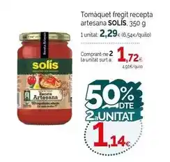 Condis Solís - tomaquet fregit recepta artesana oferta