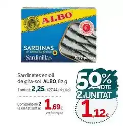 Condis Albo - sardinetes en oli de gira-sol oferta