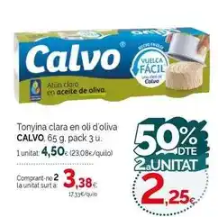 Condis Calvo - tonyina clara en oli d'oliva oferta