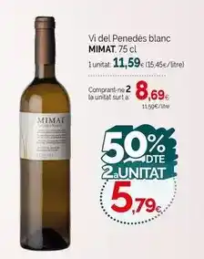 Condis Mimat - vi del penedes blanc oferta