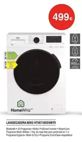 Milar Beko - lavasecadora htv871dswbtr oferta