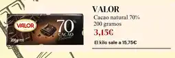Sangüi Valor - cacao natural 70% 200 gramos oferta