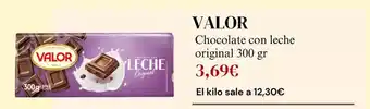 Sangüi Valor - chocolate con leche original oferta