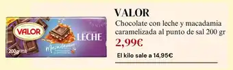 Sangüi Valor - chocolate con leche y macadamia caramelizada al punto de sal oferta