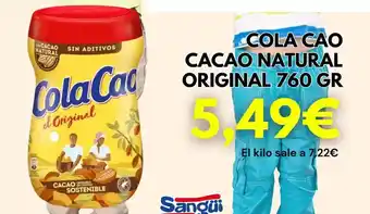 Sangüi Cola cao - cacao natural original oferta