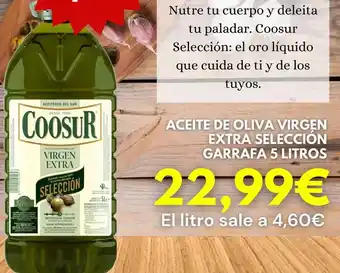 Sangüi Coosur - aceite de oliva virgen extra seleccion garrafa 5 litros oferta