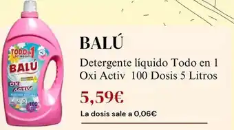 Sangüi Balu - detergente liquido todo en 1 oxi activ 100 dosis 5 litros oferta